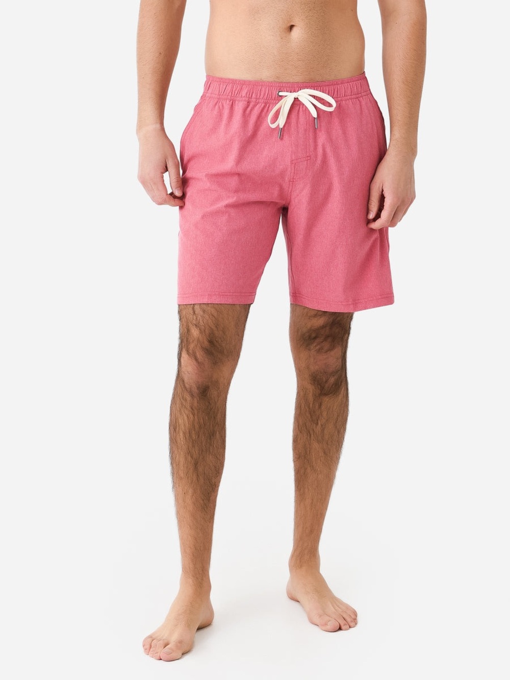 FAIR HARBOR One Short Lined Swim Trunks Red Amber Size Large